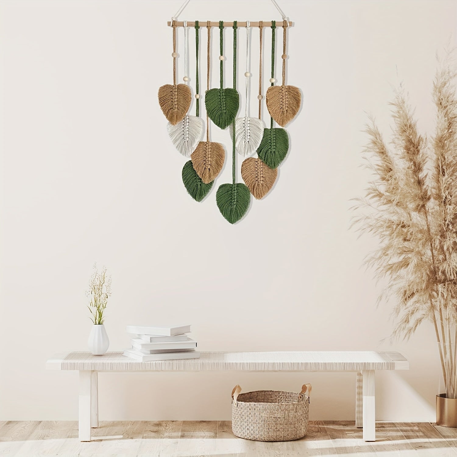 1pc Tapestry Wall Decor, Bohemian Safari Wall Art, Nature Green Theme Home Decor, Bedroom Decoration, Creative Gift, Study Supplies for Classroom Living Room Office Decor