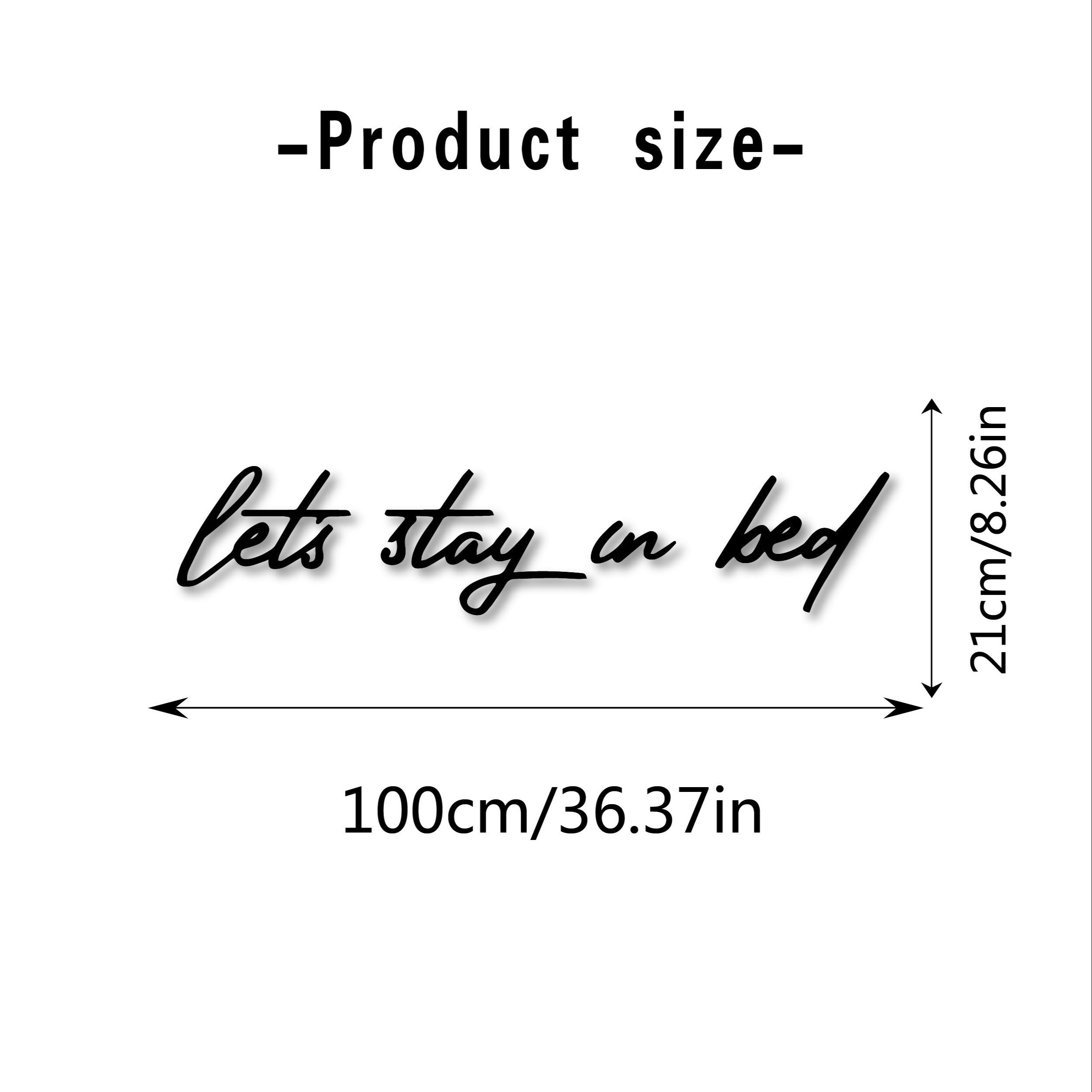 4pcs Let's Stay In Bed Metal Wall Art - Minimalist Bed Sign Suitable for Christmas Decorations, Cozy Bedroom & Living Room Decor, Holiday Gifts